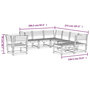 Voir la diapositive 6 : VIDAXL Salon de jardin 8 pcs Blanc Bois de pin massif