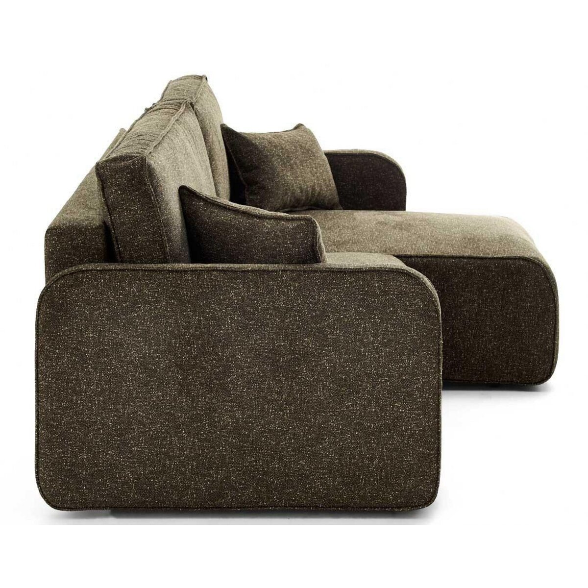 LISA DESIGN Apolline - canapé d'angle réversible 4 places convertible avec coffres en tissu moucheté