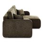 Voir la diapositive 5 : LISA DESIGN Apolline - canapé d'angle réversible 4 places convertible avec coffres en tissu moucheté