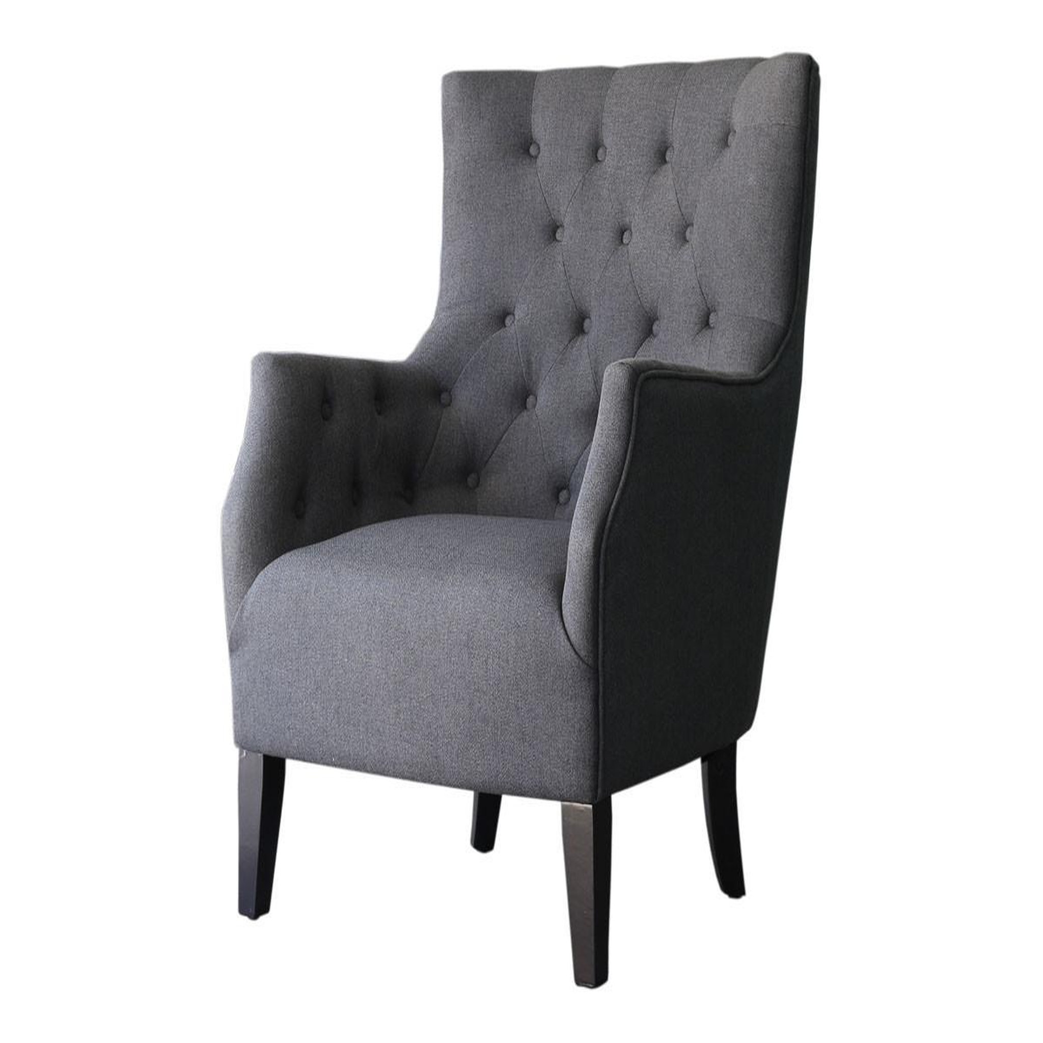 Habitat et Jardin Fauteuil scandinave tissu  duchesse  - 76 x 83 x 100,5 cm - gris