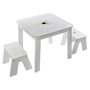 Voir la diapositive 1 : Atmosphera Kids Table Enfant & 2 Tabourets  Bac  57cm Or