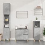 VIDAXL Armoire de salle de bain gris beton 30x30x190 cm
