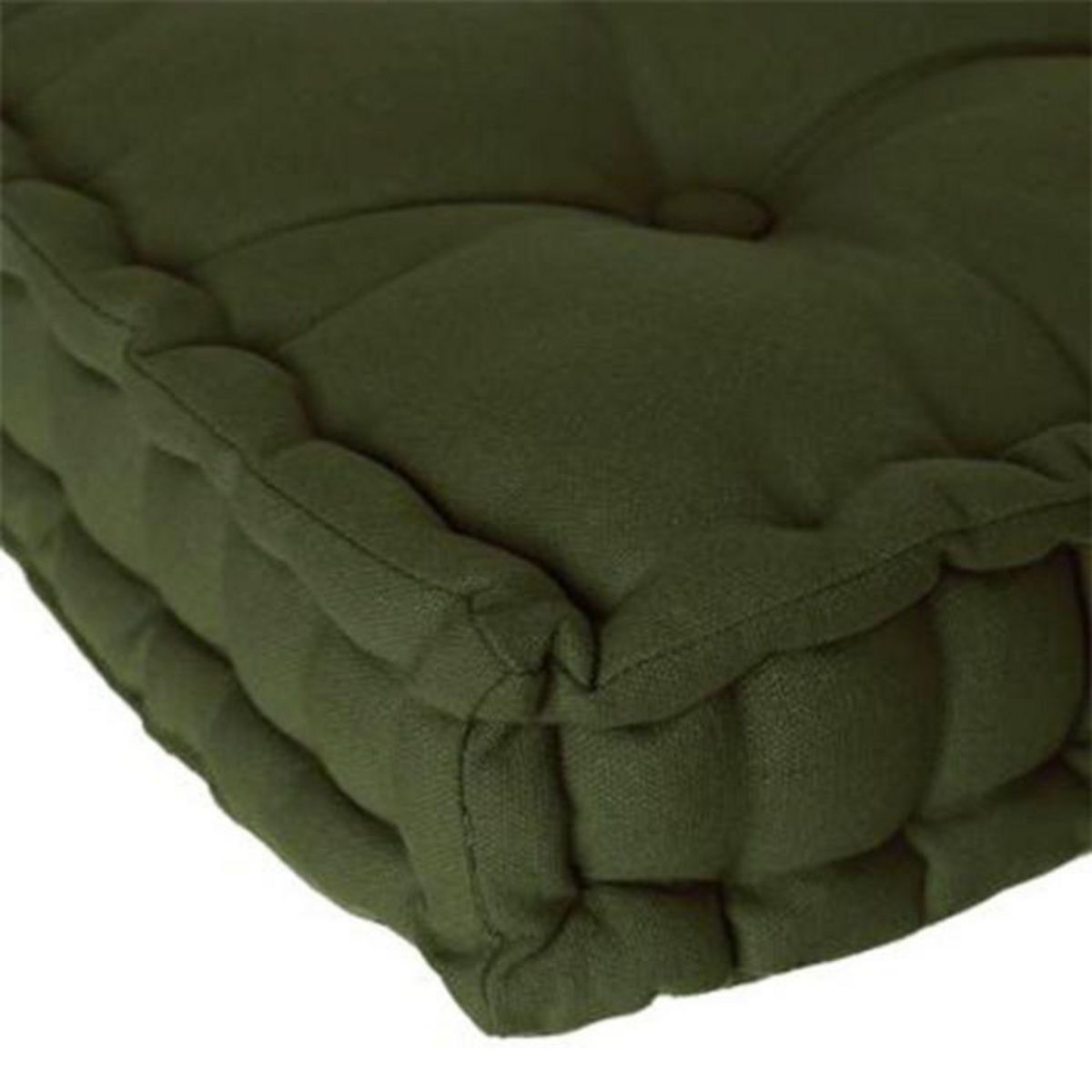 ATMOSPHERA Coussin de Sol  Dorian  40x40cm Vert Kaki
