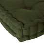 Voir la diapositive 2 : ATMOSPHERA Coussin de Sol  Dorian  40x40cm Vert Kaki