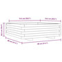 Voir la diapositive 6 : VIDAXL Jardiniere 80x80x26,5 cm bois de pin impregne