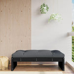 VIDAXL Repose-pied de jardin 120x80 cm noir bois de pin massif