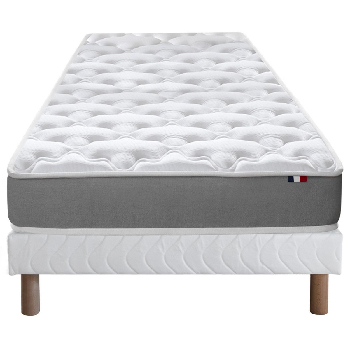 IDLITERIE Ensemble matelas mousse réversible STRATUS et sommier - confort français
