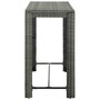 Voir la diapositive 3 : VIDAXL Table de bar de jardin Gris 140,5x60,5x110,5 cm Resine tressee