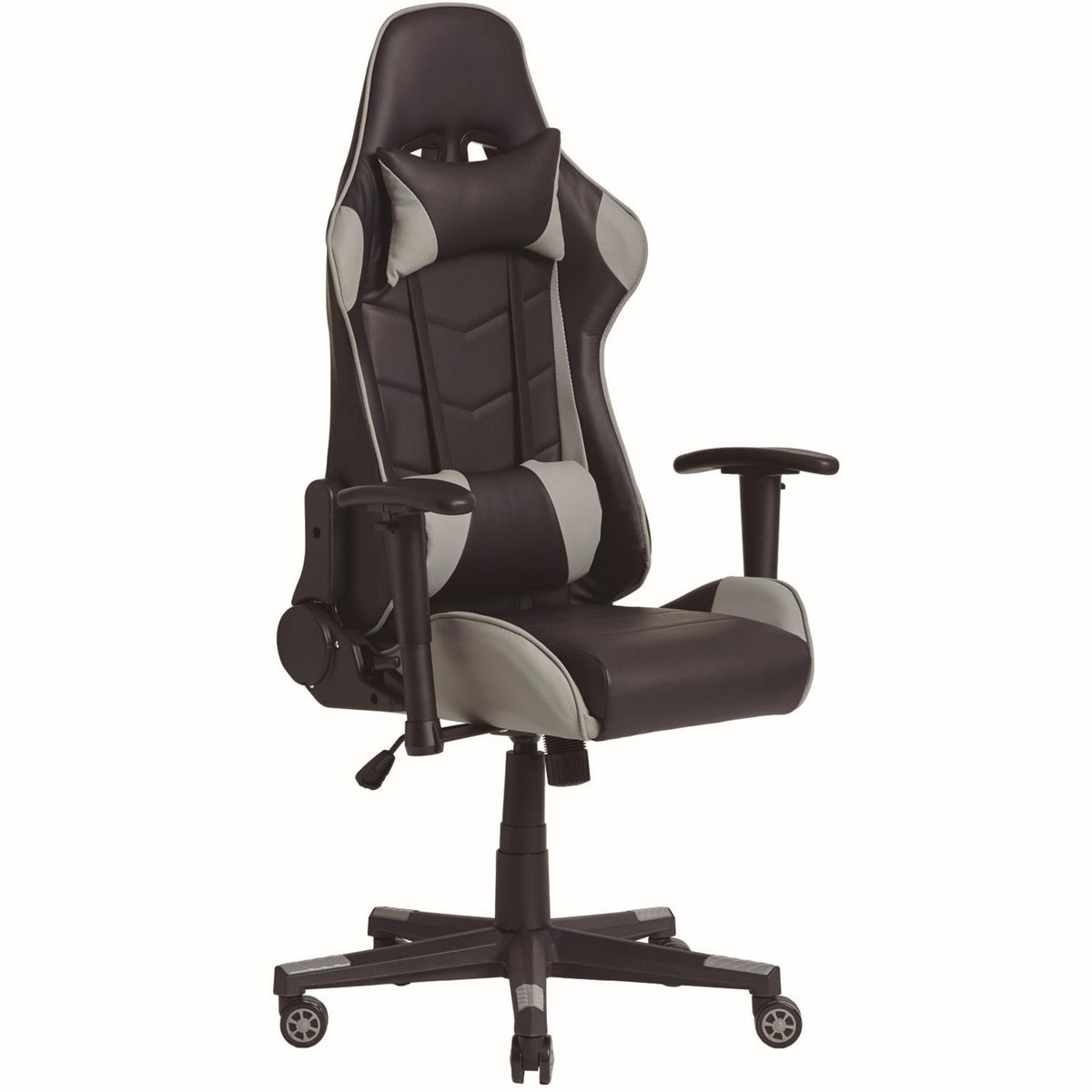 VS VENTA-STOCK Fauteuil de bureau Gaming Racer professionnel Gris, inclinaison et hauteur réglable