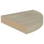 Voir la diapositive 4 : VIDAXL Etageres d'angle flottantes 2 pcs chene 25x25x3,8 cm MDF