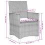 Voir la diapositive 6 : VIDAXL Chaises de jardin coussins lot de 2 beige resine tressee bois
