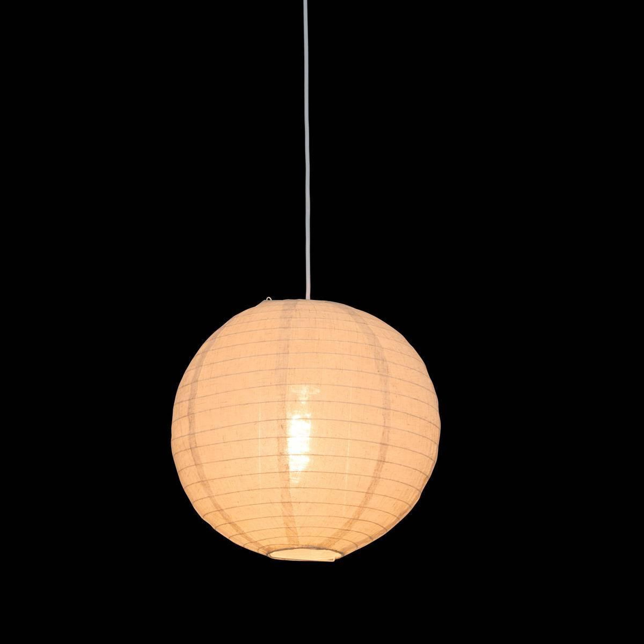 Voir la diapositive 5 : ATMOSPHERA Lanterne japonaise boule  jordy  32cm blanc