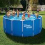 Voir la diapositive 2 : SUMMER WAVES Piscine tubulaire Active Frame Pool ronde 4,57 x 1,22 m - Summer Waves