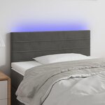 VIDAXL Tete de lit a LED Gris fonce 90x5x78/88 cm Velours