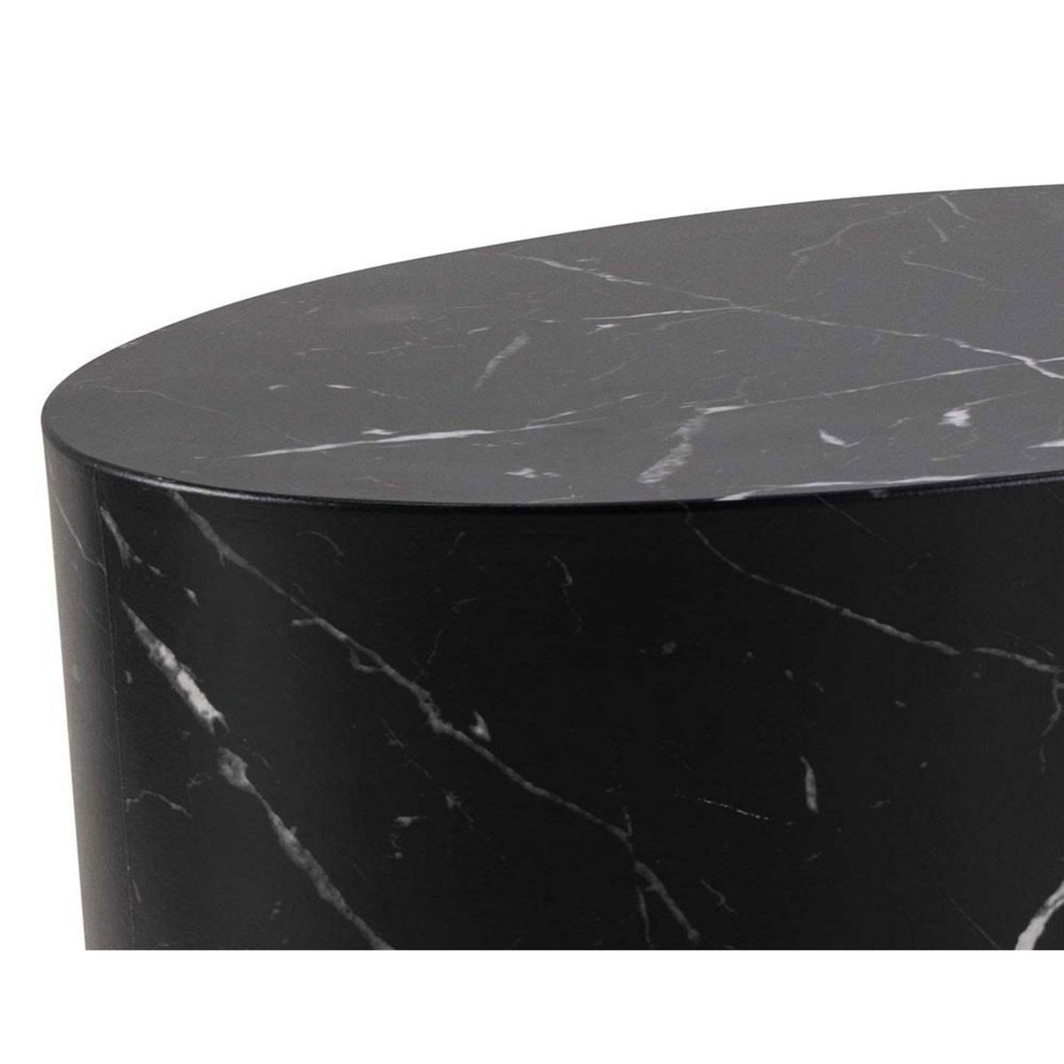 LISA DESIGN Aeryn - lot de 2 tables basses - effet marbre noir - 48 et 40 cm
