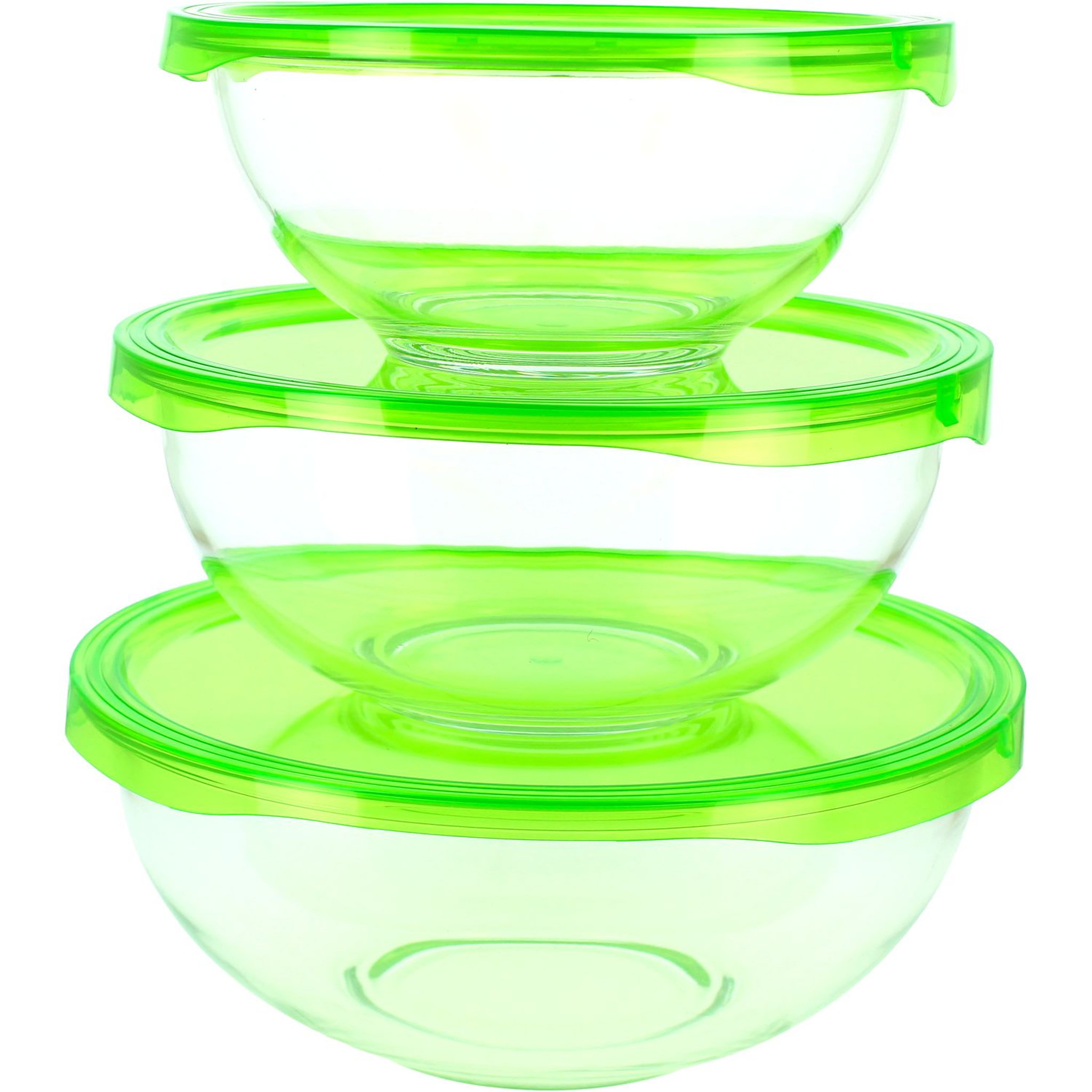 3 saladiers avec couvercle 20,6 cm / 23,6 cm/ 26,6 cm