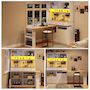 Voir la diapositive 2 : MERAX Buffet de cuisine 4 portes 3 tiroirs - 120 cm blanc led mdf