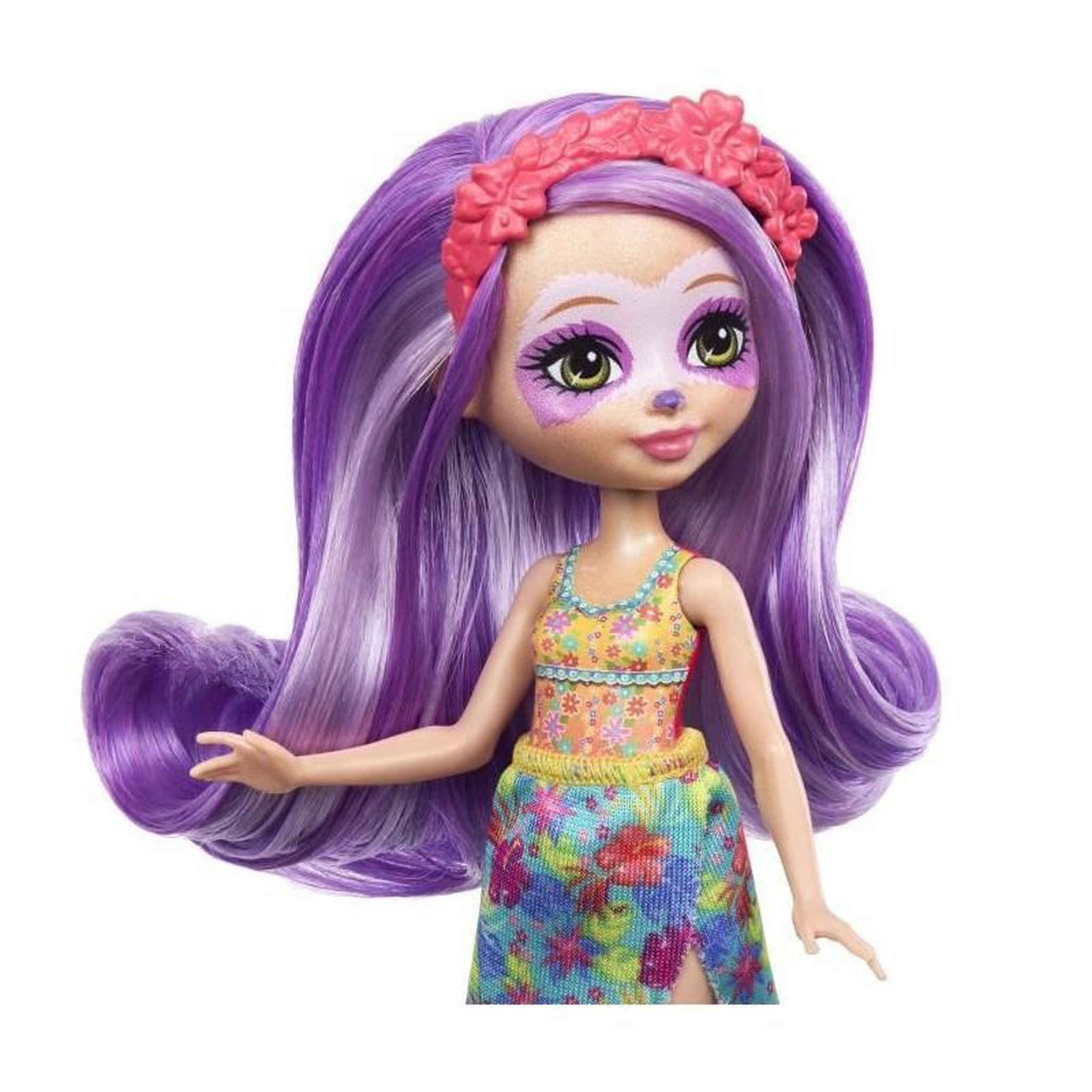 Voir la diapositive 2 : ENCHANTIMALS ENCHANTIMALS Sunshine Beach, Sabindra Paresseux et Son Animal de Compagnie Tang - HRX82