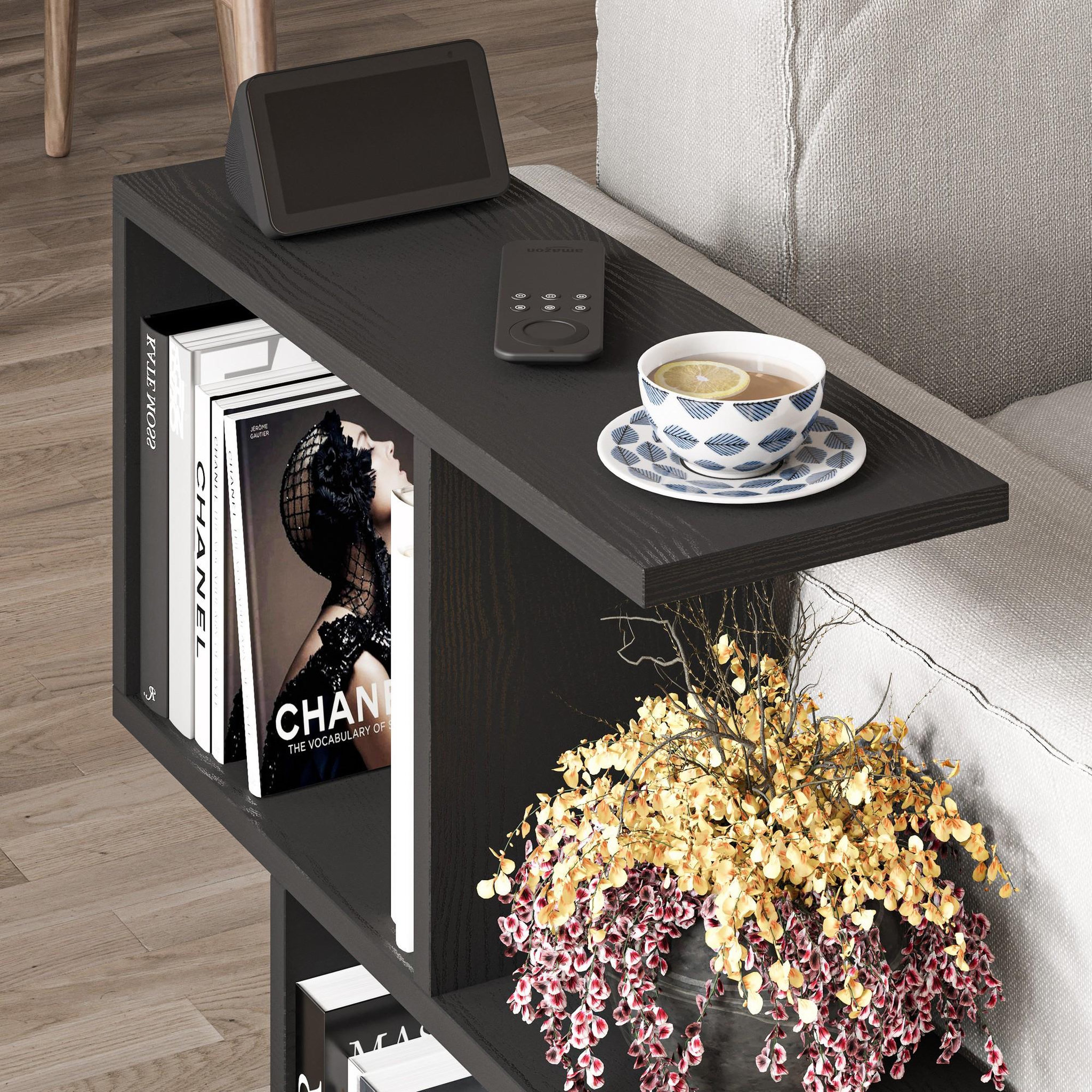 Voir la diapositive 4 : Habitat et Jardin Table basse en bois  homemania  - 60 x 20 x 60 cm - bois noir