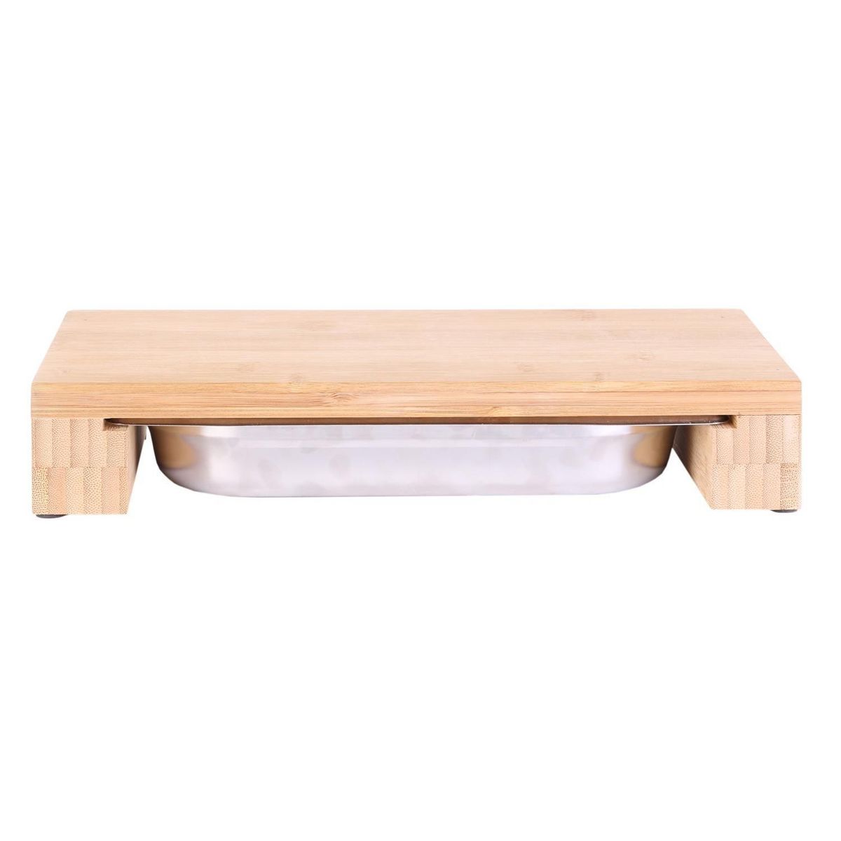 The Home Deco Factory Planche à découper avec tiroir intégré - Marron