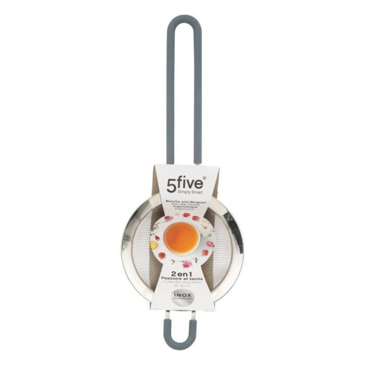 FIVE Passoire & Tamis en Inox  2 en 1  9cm Gris