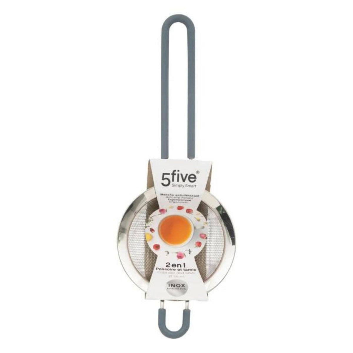 FIVE Passoire & Tamis en Inox  2 en 1  9cm Gris