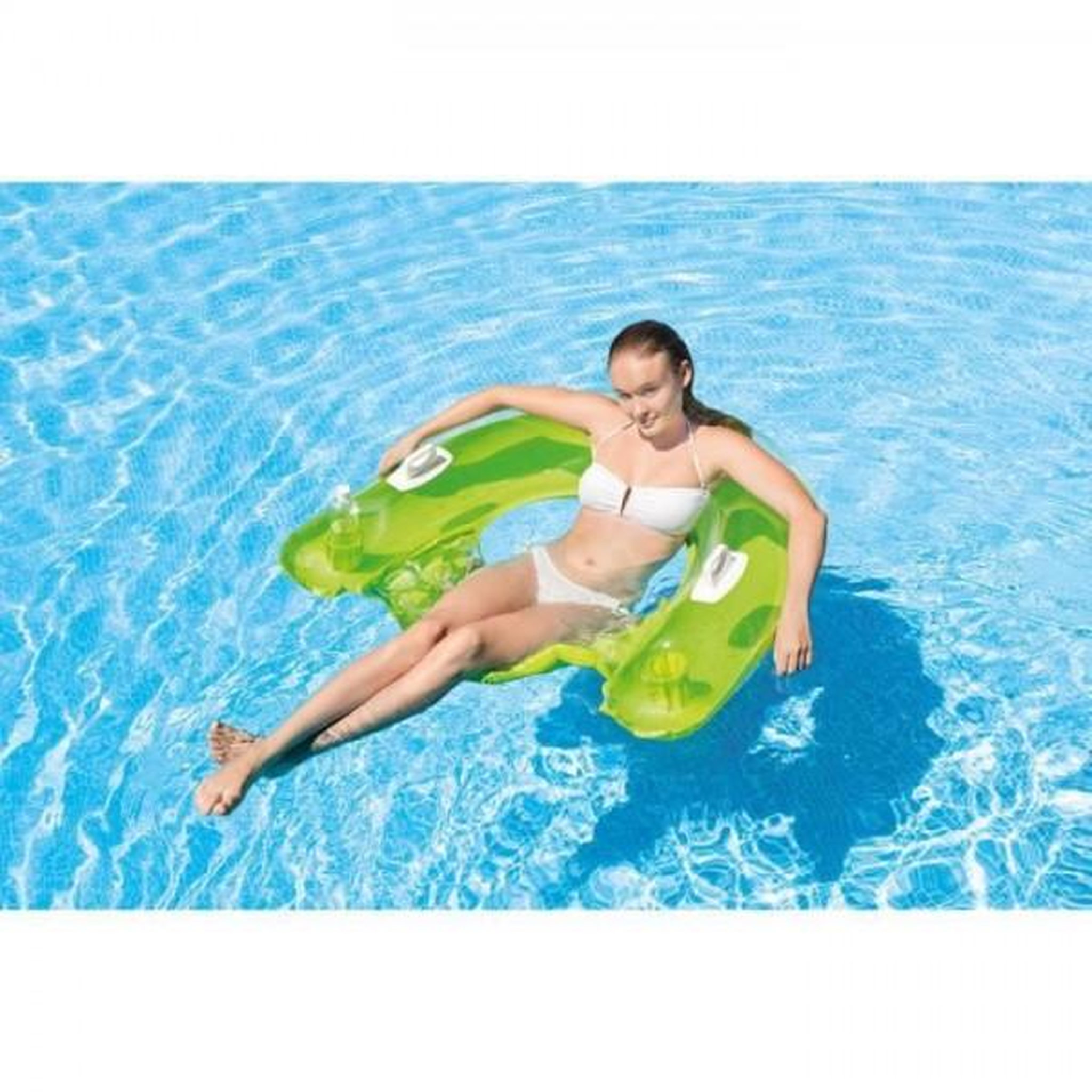 Voir la diapositive 3 : INTEX Intex bouée fauteuil de piscine semi-immerge