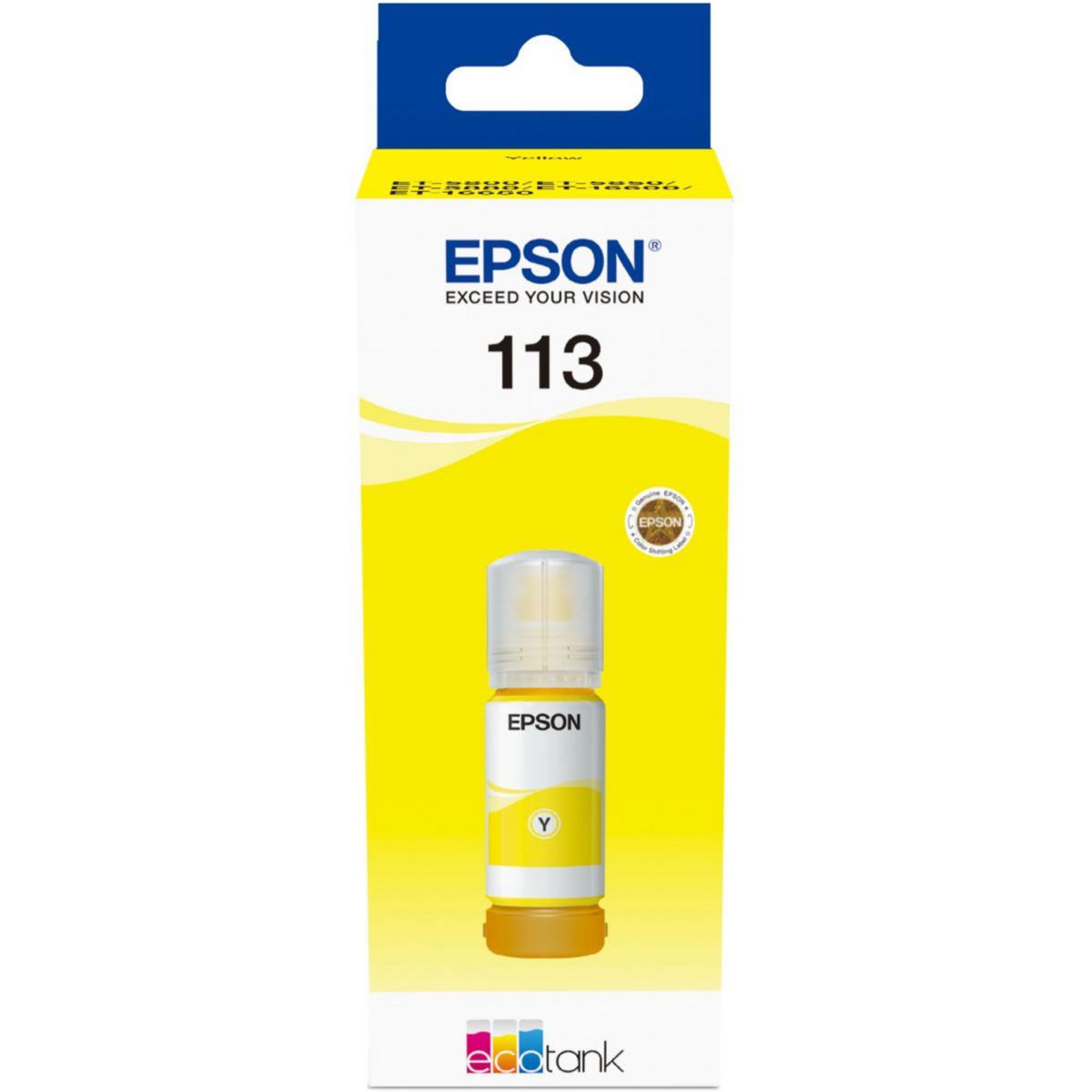 Epson Encre Bouteille d'Encre Ecotank 113 Jaune (Yellow) 70ml - C13T06B44A