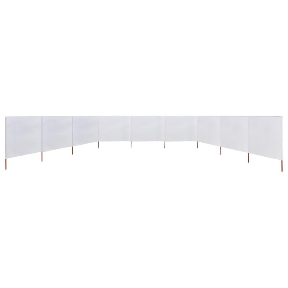 VIDAXL Paravent 9 panneaux Tissu 1200 x 120 cm Blanc sable