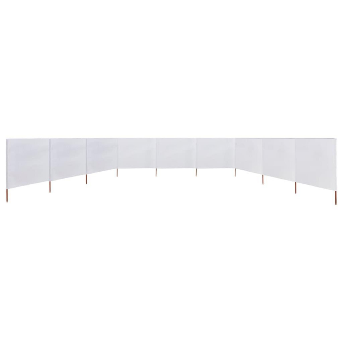 VIDAXL Paravent 9 panneaux Tissu 1200 x 120 cm Blanc sable