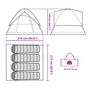 Voir la diapositive 6 : VIDAXL Tente de camping a dome 4 personnes orange impermeable