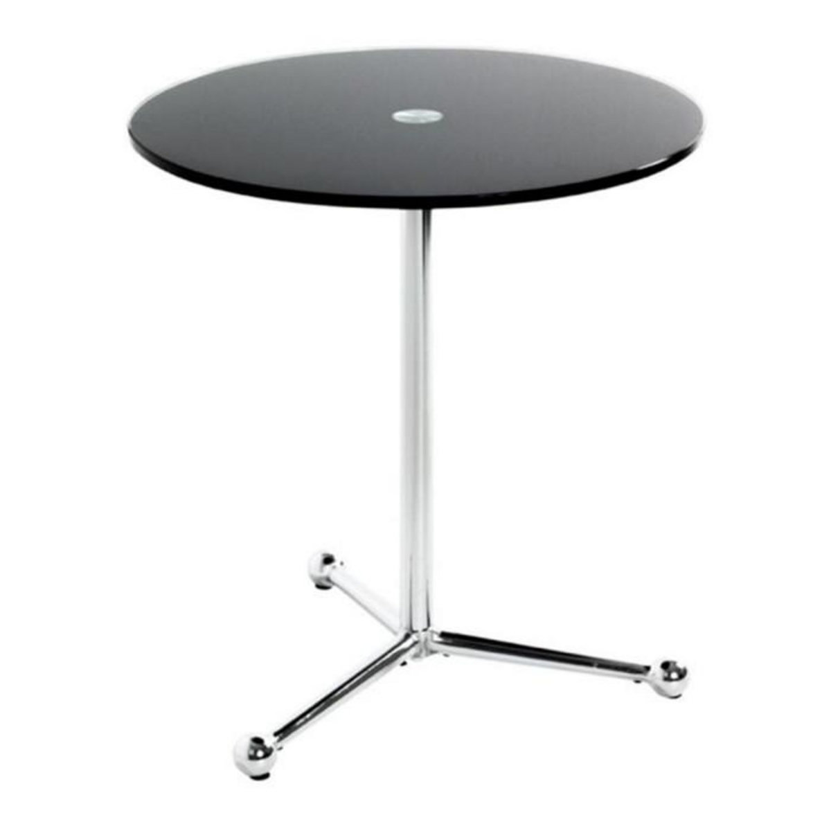 Paris Prix Table d'Appoint Design  Limana  50cm Noir & Chromé
