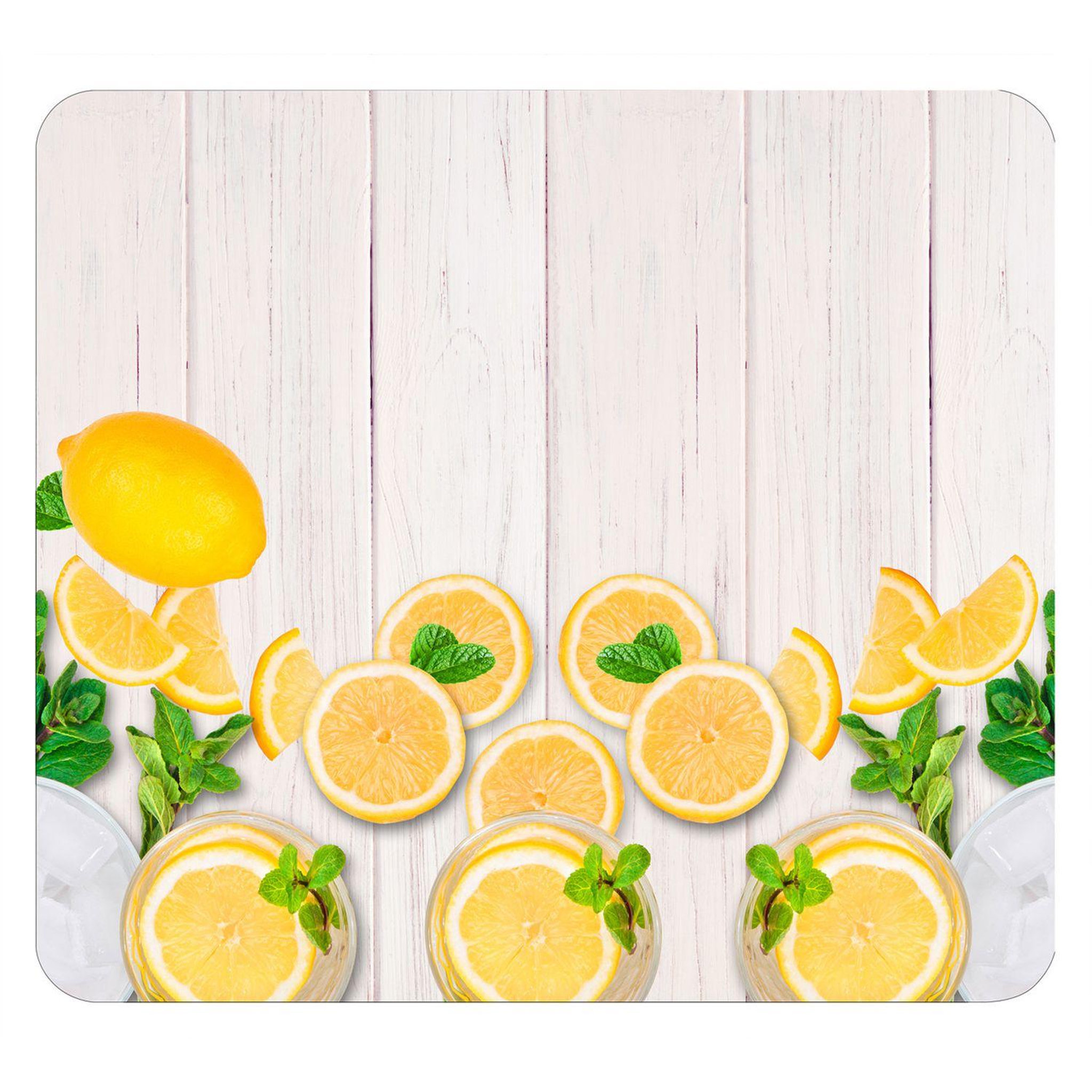 Wenko Protège-plaque vitrocéramique Citrons - L. 50 x l. 56 cm - Jaune