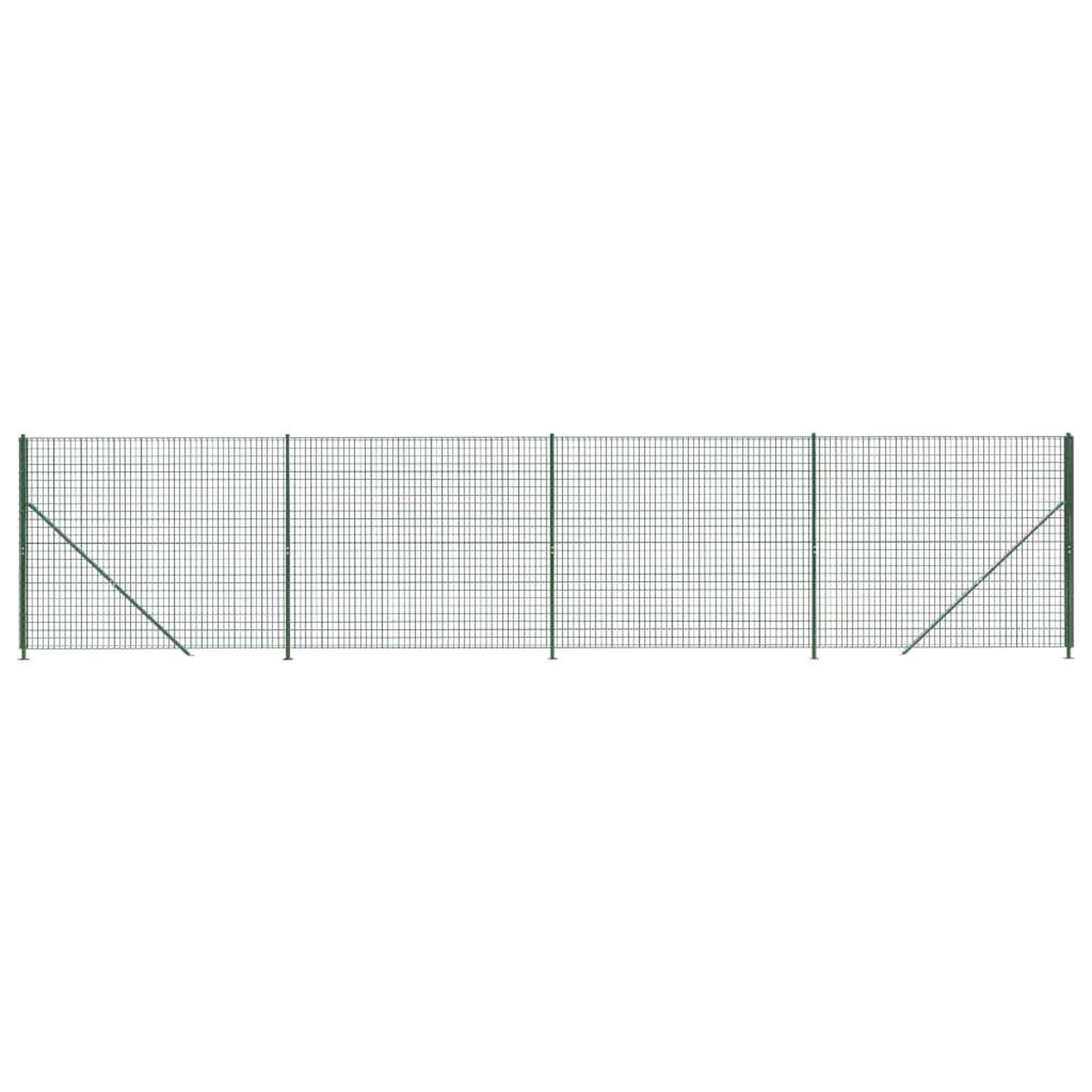 Voir la diapositive 2 : VIDAXL Cloture en treillis metallique avec bride vert 1,6x10 m
