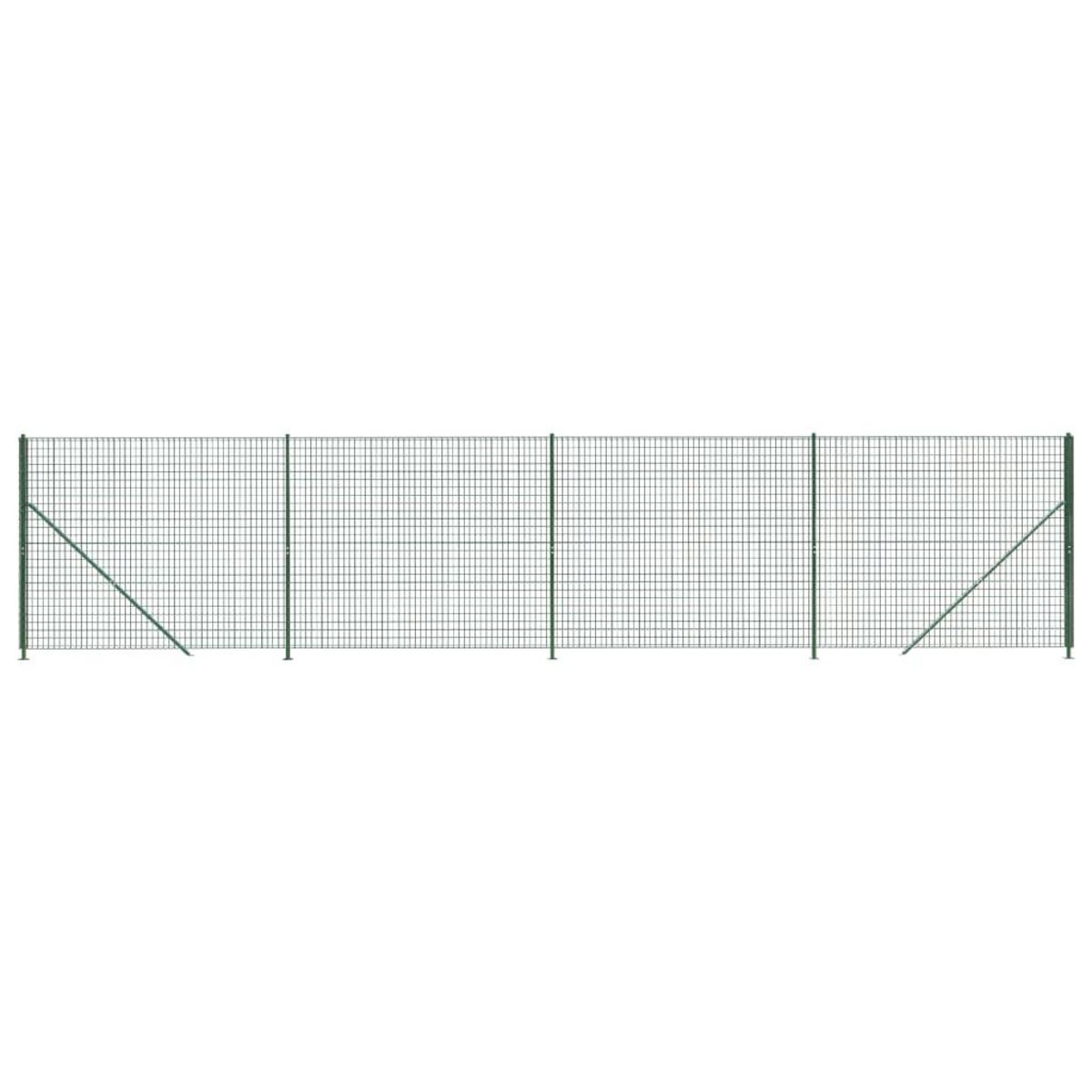 VIDAXL Cloture en treillis metallique avec bride vert 1,6x10 m