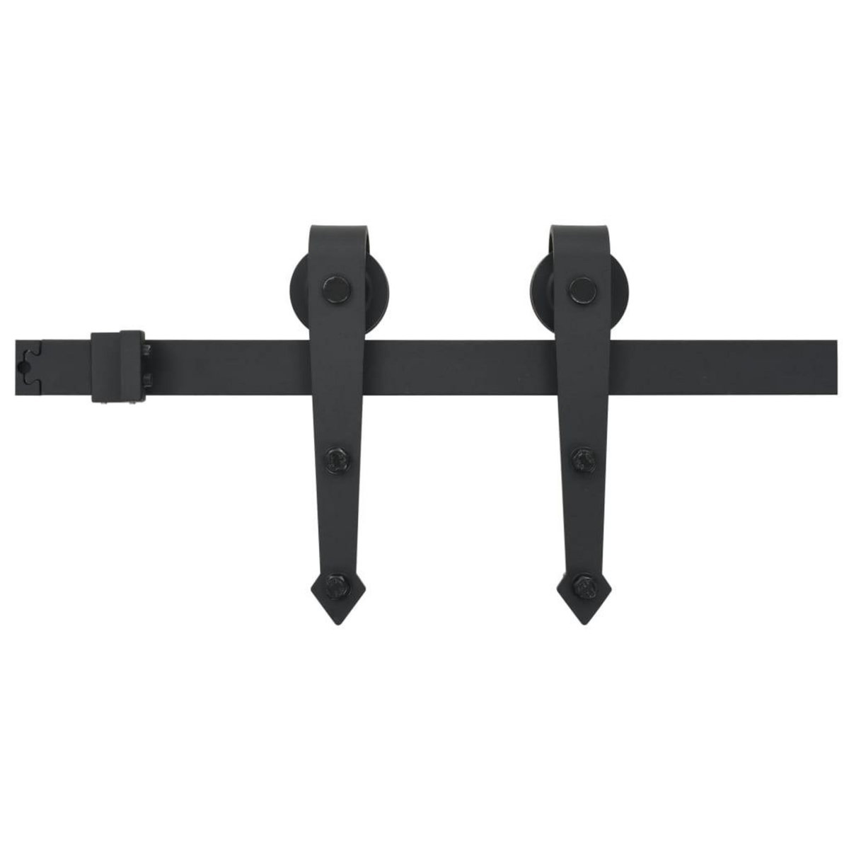 VIDAXL Kit de quincaillerie de porte coulissante 183 cm Acier Noir