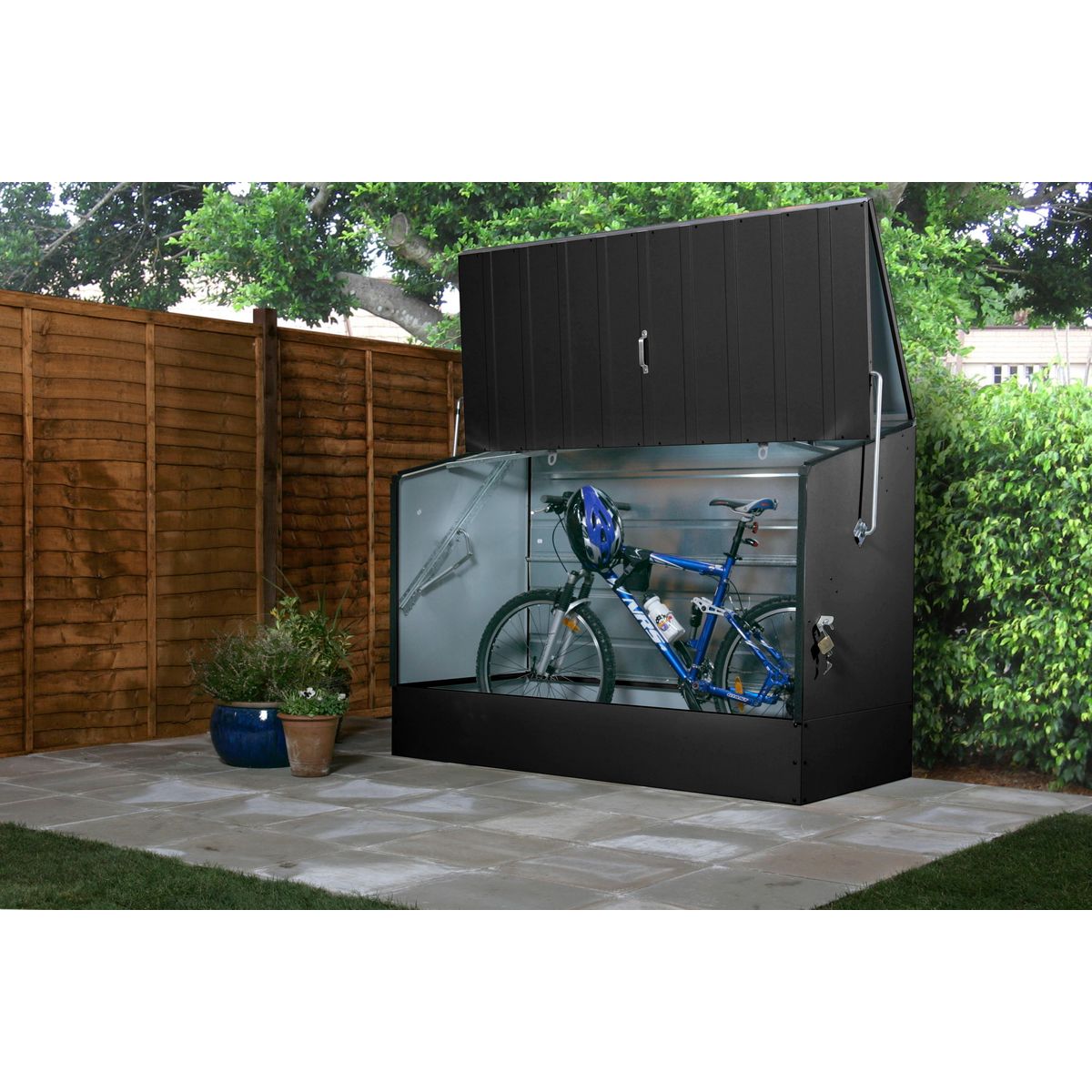 TRIMETALS Abri à vélos - Métal - Anthracite - 1,64m²