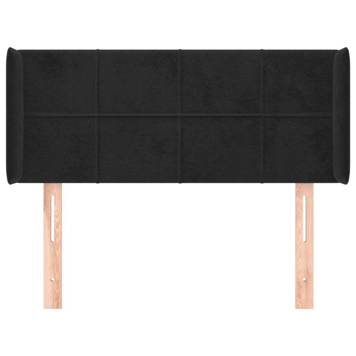 VIDAXL Tete de lit avec oreilles Noir 83x16x78/88 cm Velours