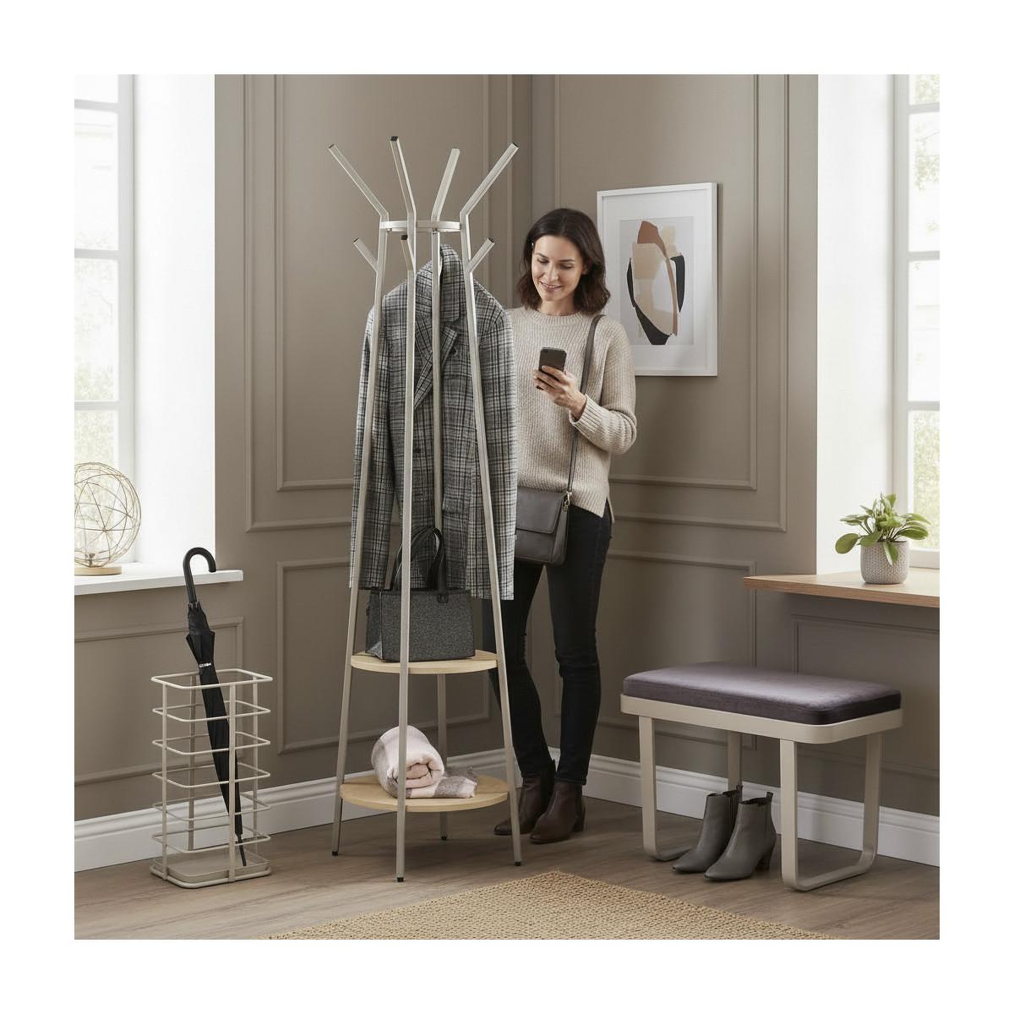 Voir la diapositive 5 : Paris Prix Banc design 1 place  dario  56cm anthracite