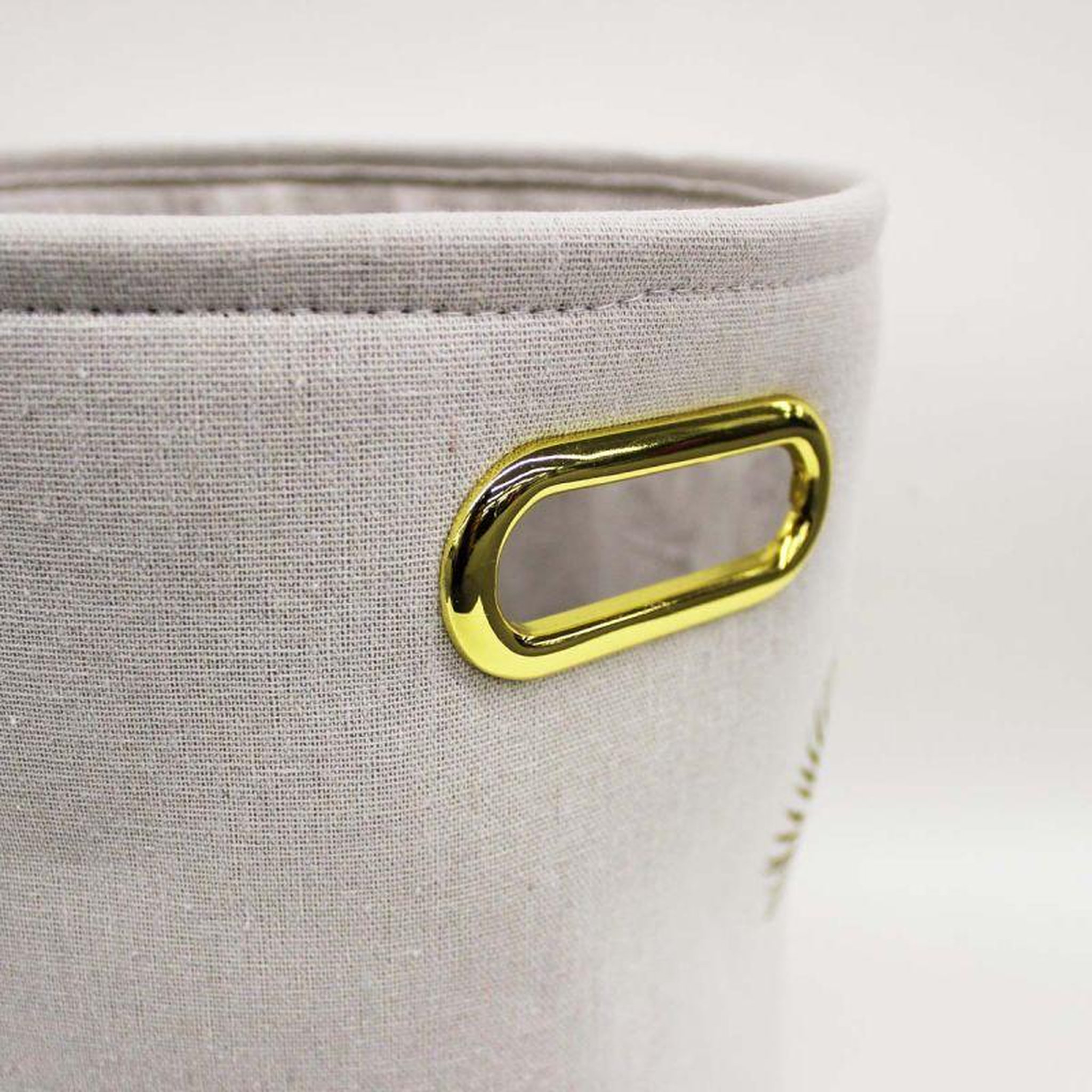 Voir la diapositive 3 : Paris Prix Panier de Rangement Imprimé  Orbella  30cm Blanc