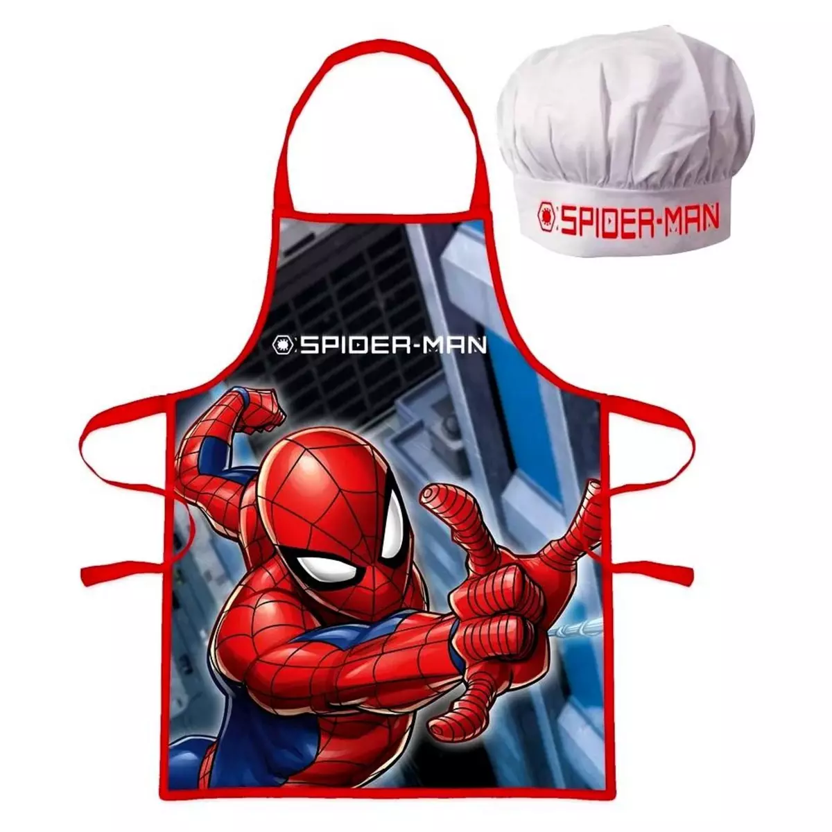 Spiderman Tablier de cuisine et toque Spiderman Patisserie enfant