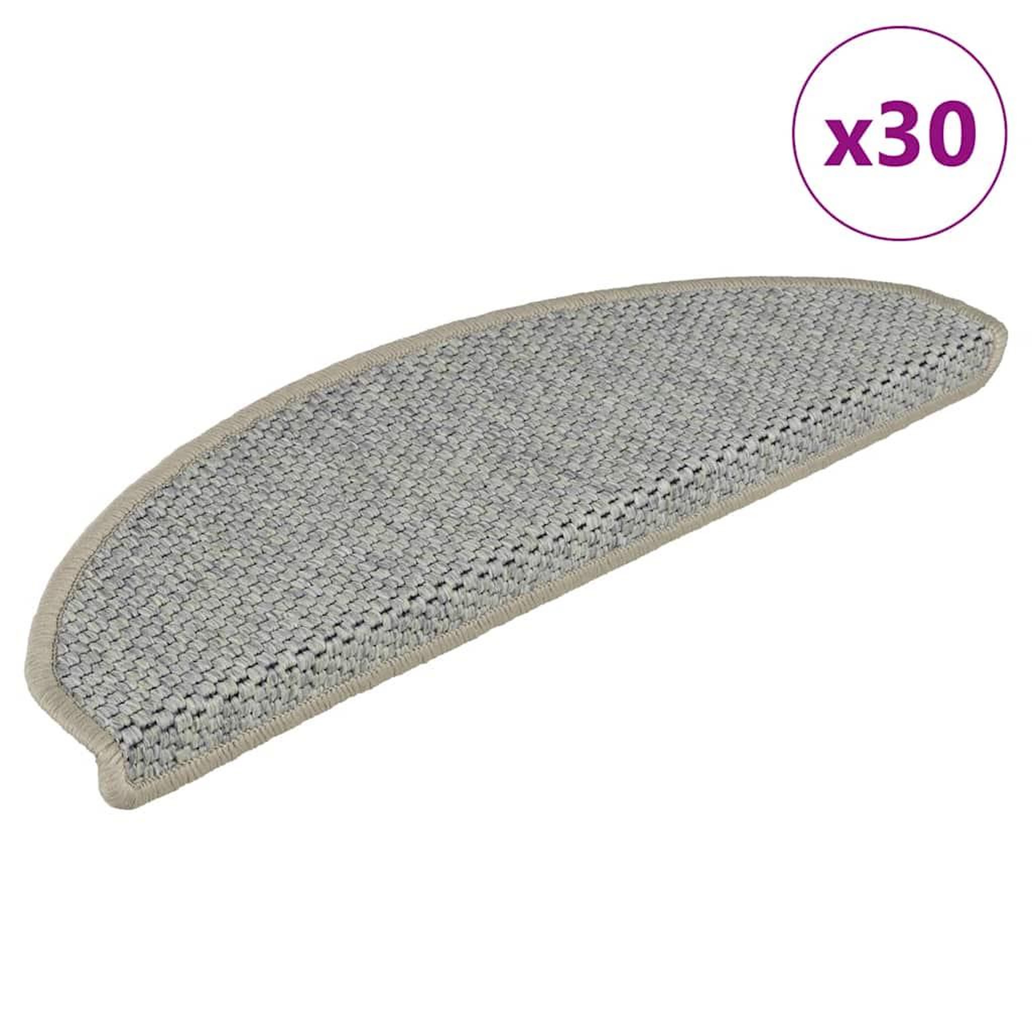 VIDAXL Tapis d'escalier autocollants 30 pcs 65x21x4 cm vert clair