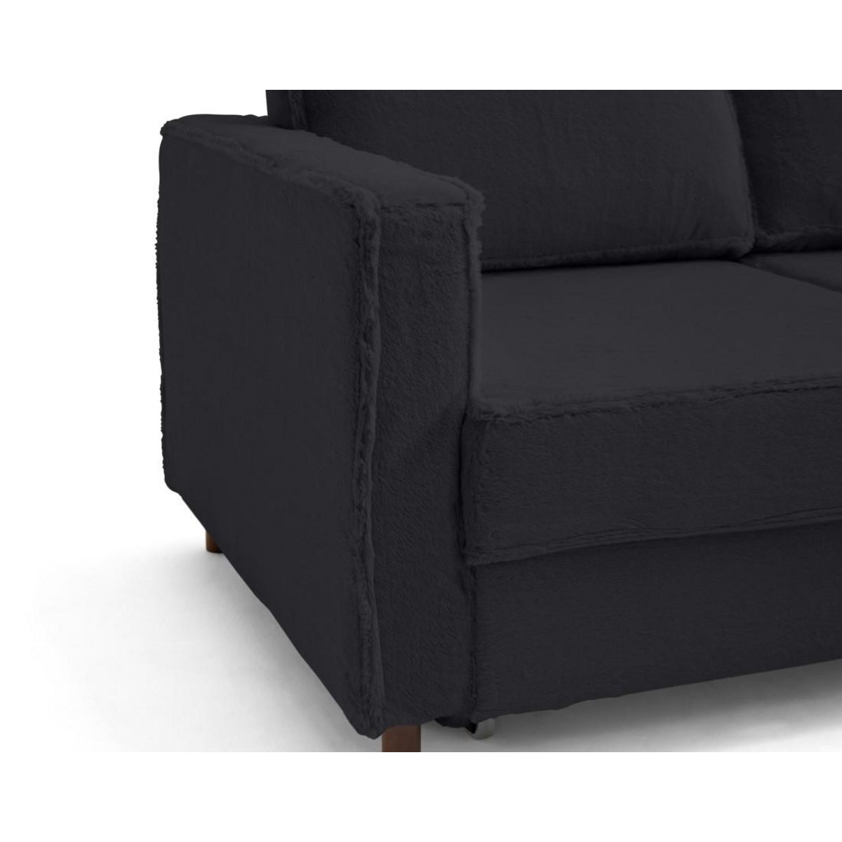 LISA DESIGN Jake - canapé d'angle droit 5 places convertible en fausse fourrure