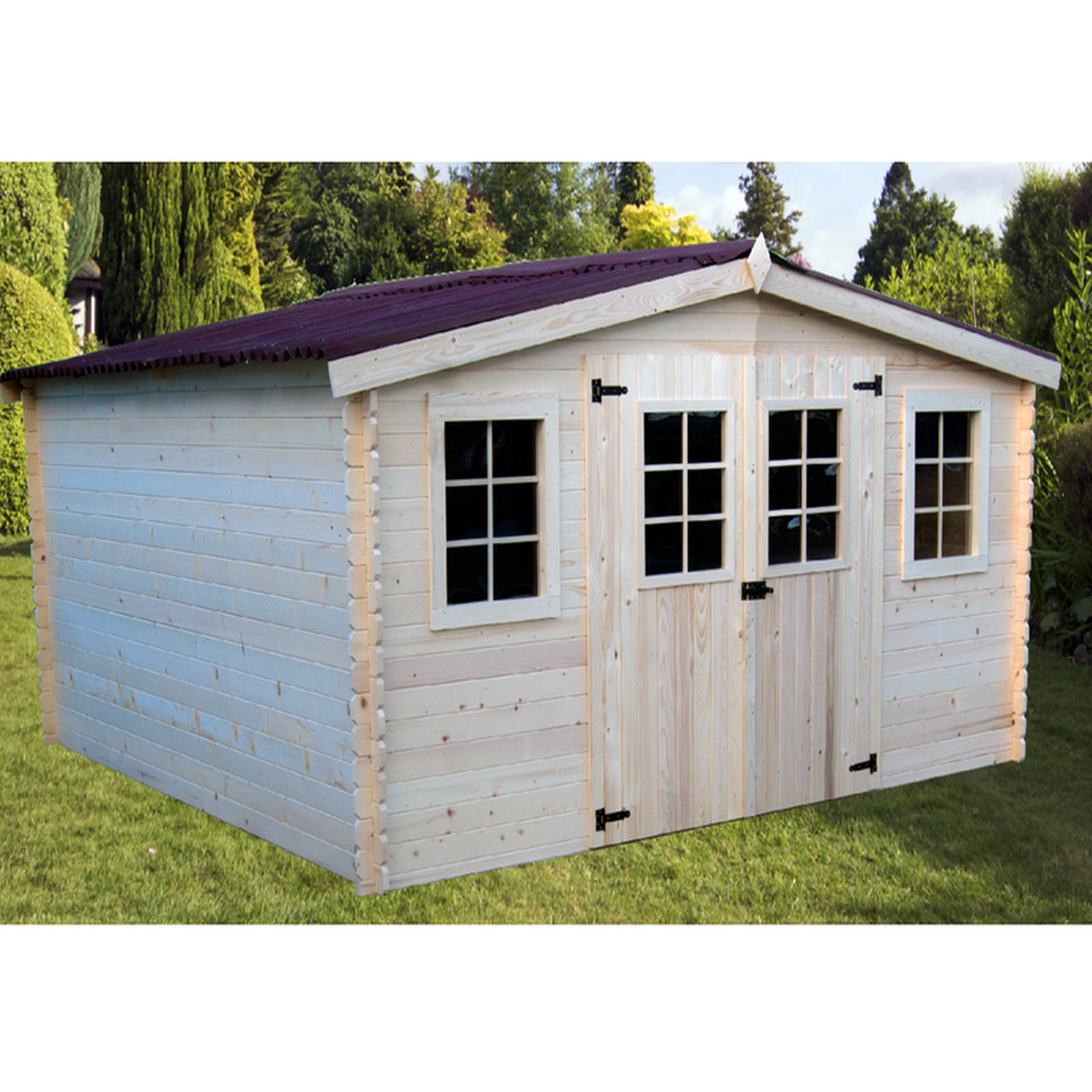 Voir la diapositive 3 : Hisense Abri de jardin sans plancher 16.81 m² bois naturel - ba 4040.02 n