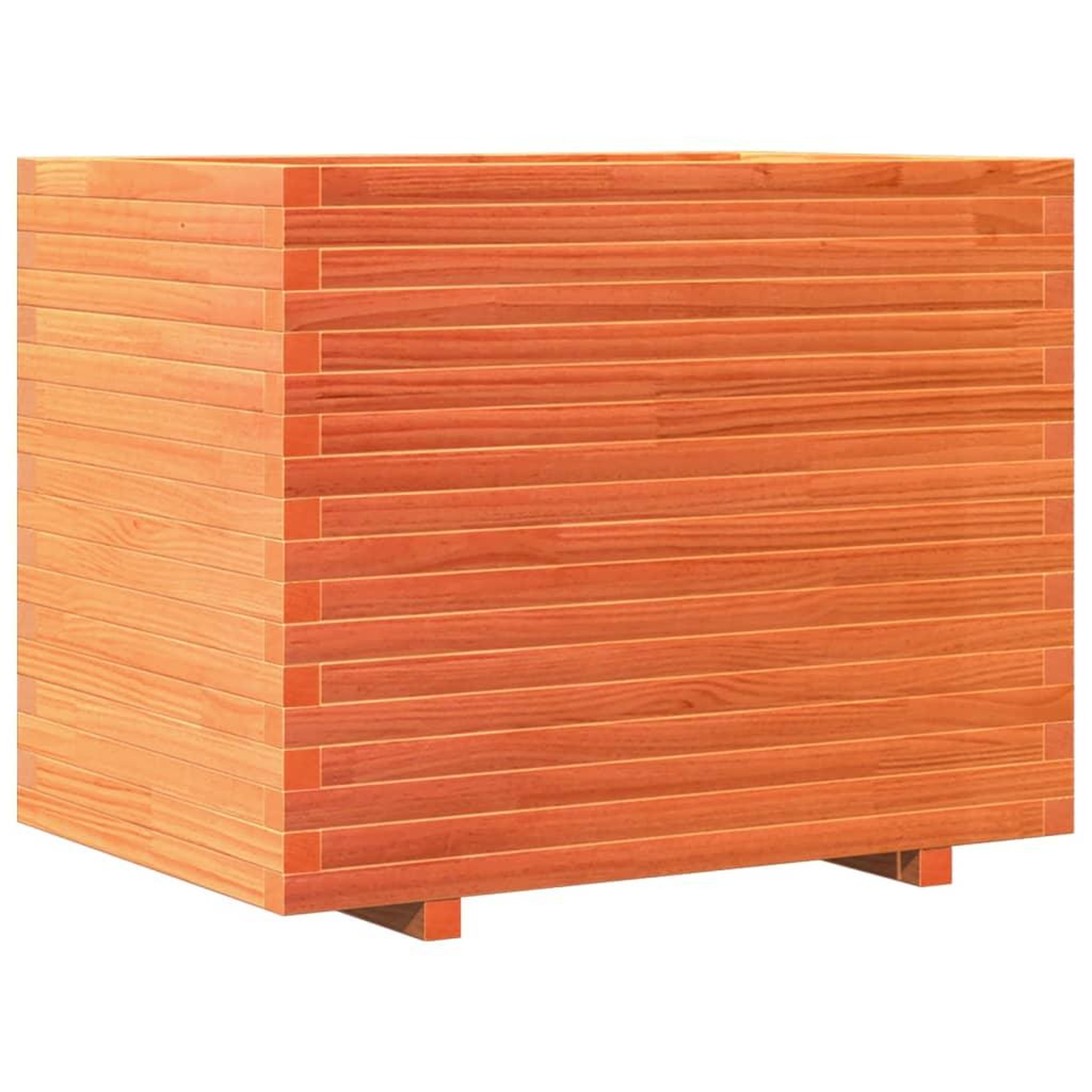 Voir la diapositive 2 : VIDAXL Jardiniere cire marron 90x60x72,5 cm bois de pin massif