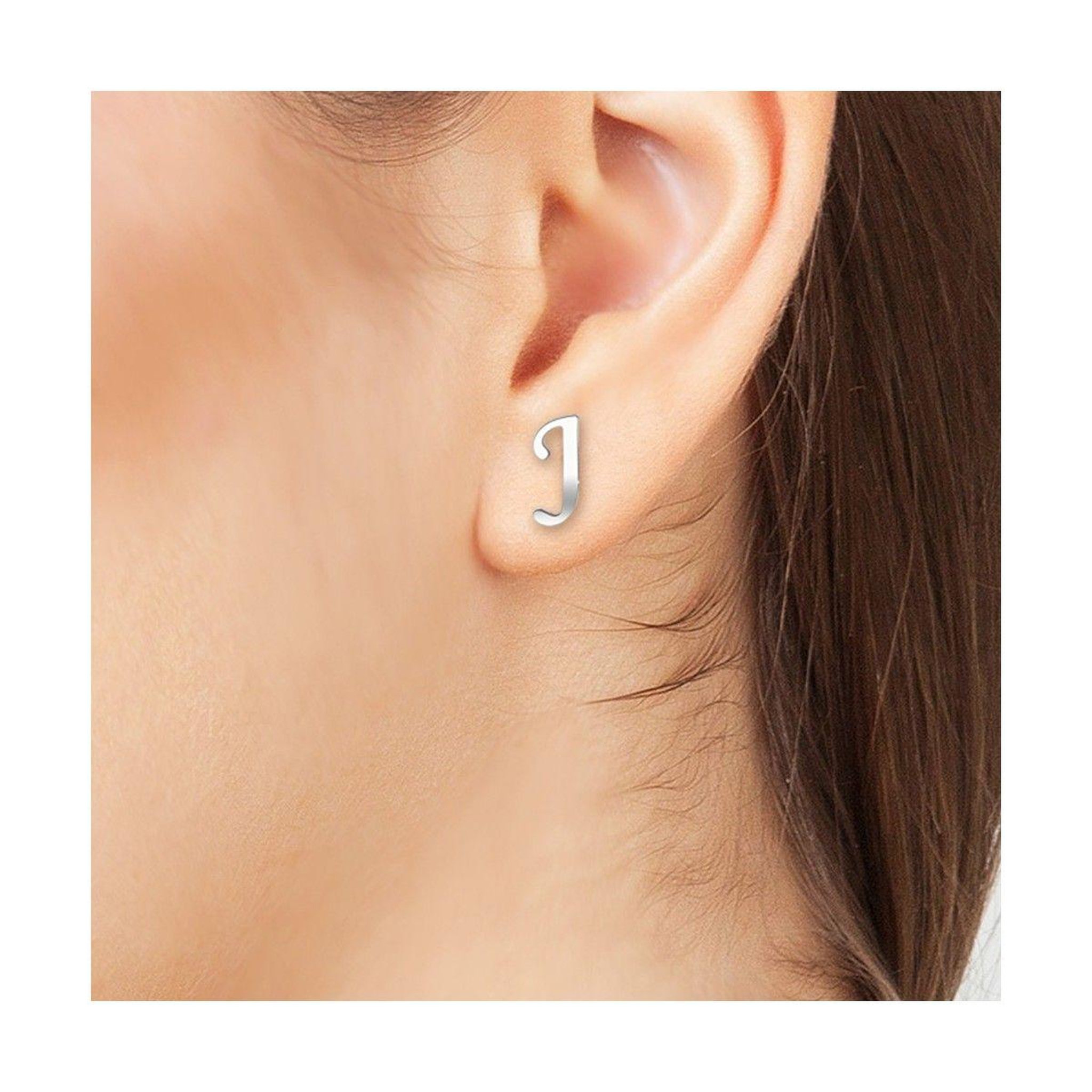 Voir la diapositive 2 : SC BOHEME Boucles d'oreilles lettre J par SC Bohème