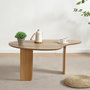 Voir la diapositive 3 : HOMIFAB Table basse organique en bois 100 cm - Aria
