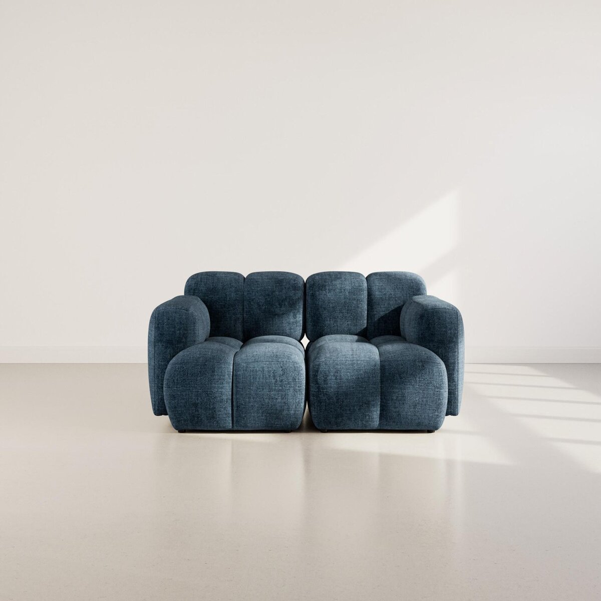 LISA DESIGN Grace - canapé modulable 2 places en velours texturé