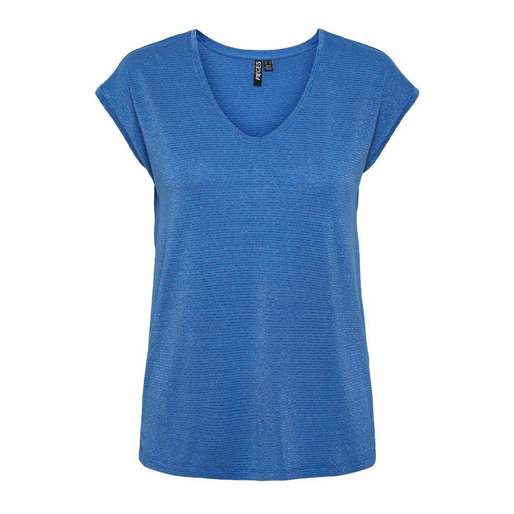 Voir la diapositive 1 : Pieces T shirt  Femme Pieces Lurex Stripes