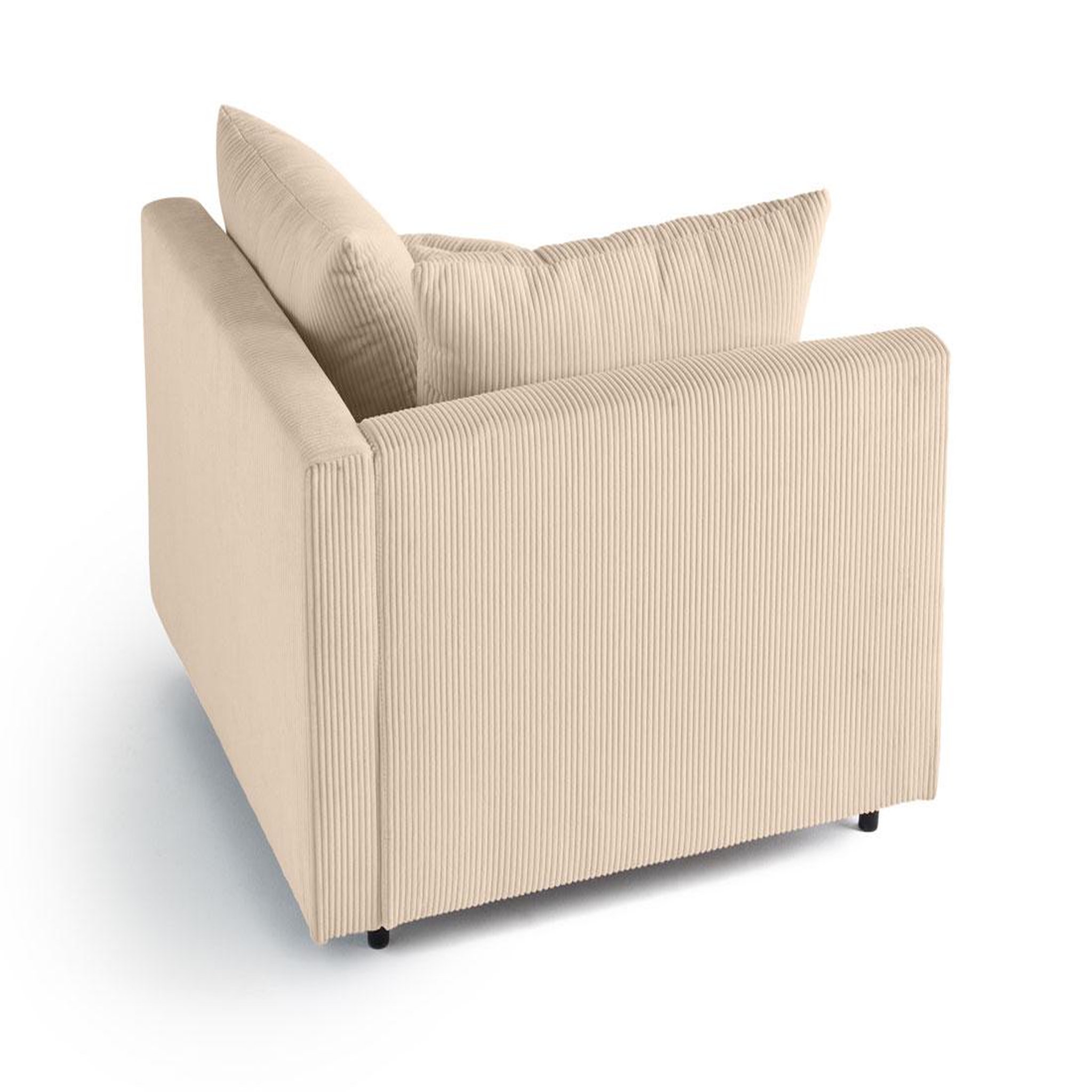 Voir la diapositive 4 : LISA DESIGN Edinburg - module d'assise d'angle gauche - en velours côtelé